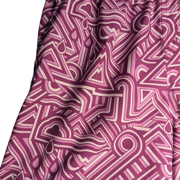 Columbia Shorts Womens Large Pink Retro Swirl Print Pockets Pockets 5.5" - Picture 4 of 7